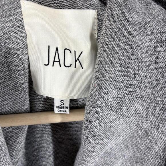 Jack Jacket Women S Small Gray Collared Open Front Long Sleeve Pockets Casual - Picture 6 of 8